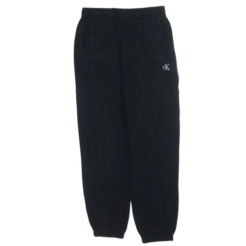 Calvin Klein Men’s Black Sweatpants S Regular Fit Elastic Waist Fleece