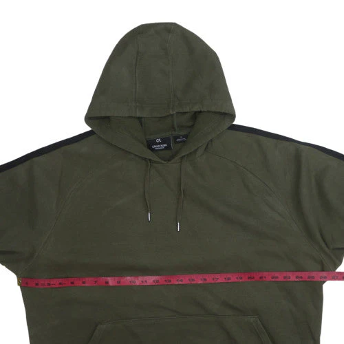 Calvin Klein Men’s Green Pullover Hoodie Fleece L Regular Fit - Image 2