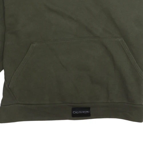 Calvin Klein Men’s Green Pullover Hoodie Fleece L Regular Fit - Image 7