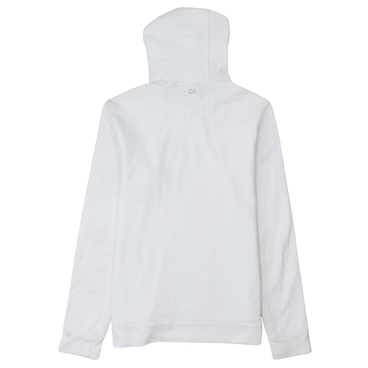 Calvin Klein Men’s White Pullover Hoodie Medium Logo Fleece - Image 4