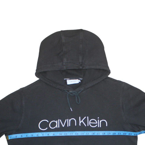 Calvin Klein Mens Black 2XL Pullover Hoodie Sweatshirt - Image 2