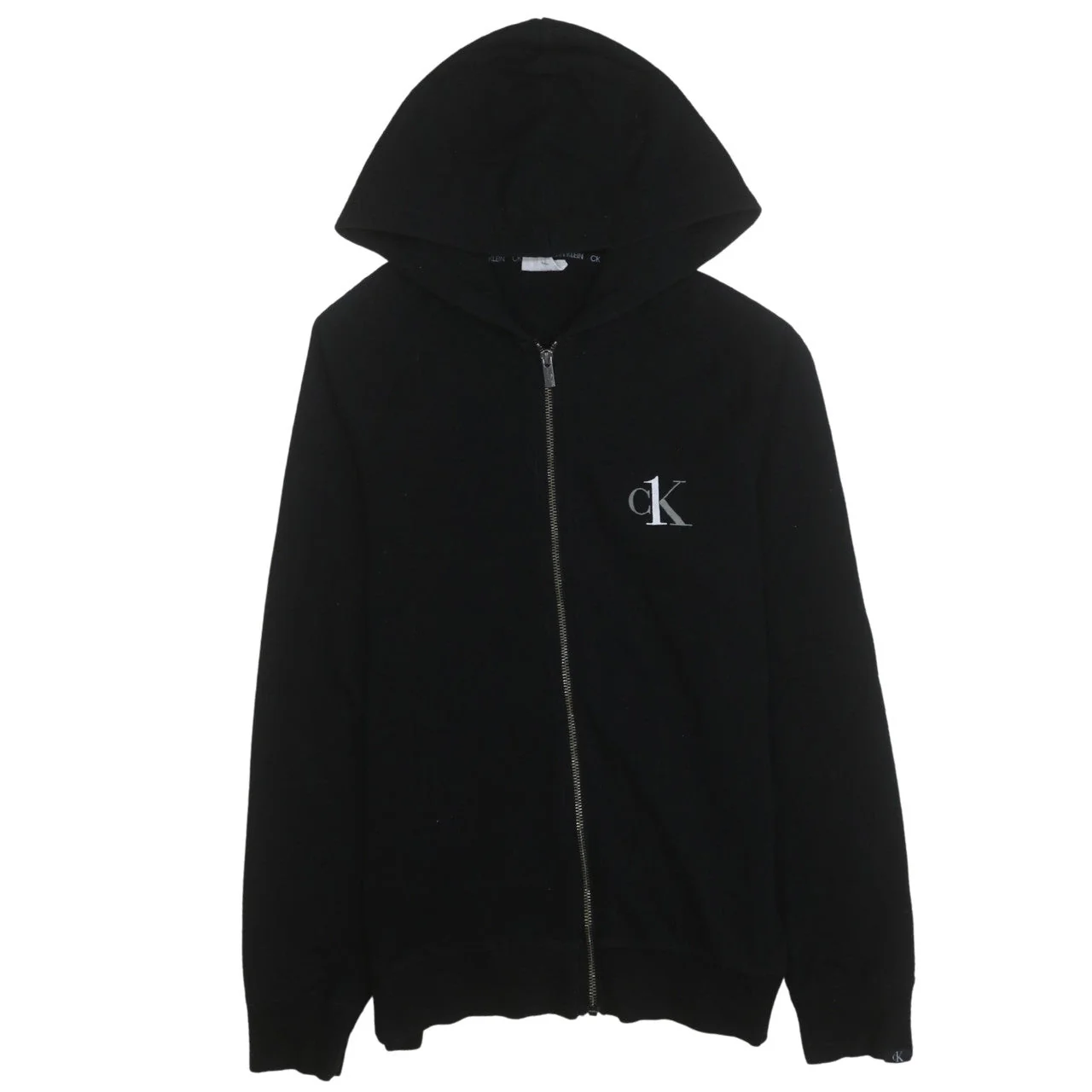 Calvin Klein Men's Black Full Zip Hoodie Size S Classic Logo
