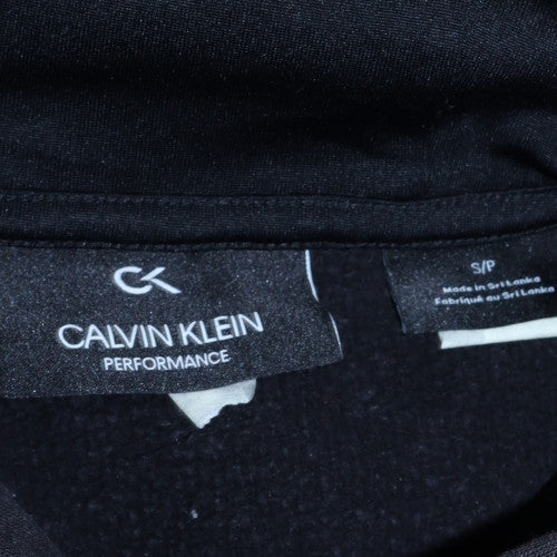 Calvin Klein Men's Black Pullover Hoodie S Fleece Logo Sweatshirt - Image 5