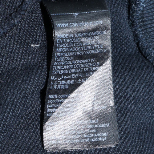 Calvin Klein Men's Black Pullover Logo Hoodie - Size M - Image 6