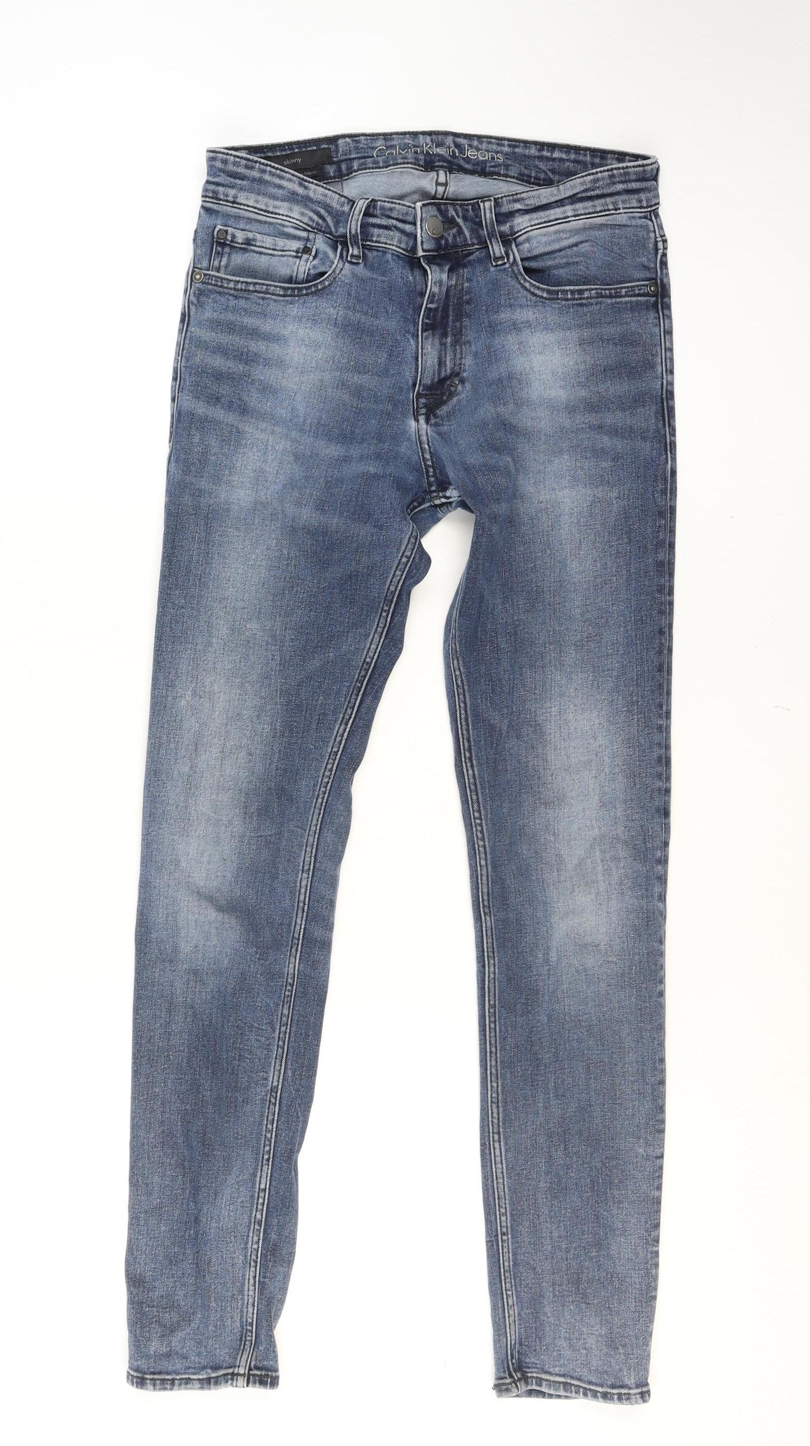 Calvin Klein Men's Blue Skinny Fit Jeans W30 L32 Denim