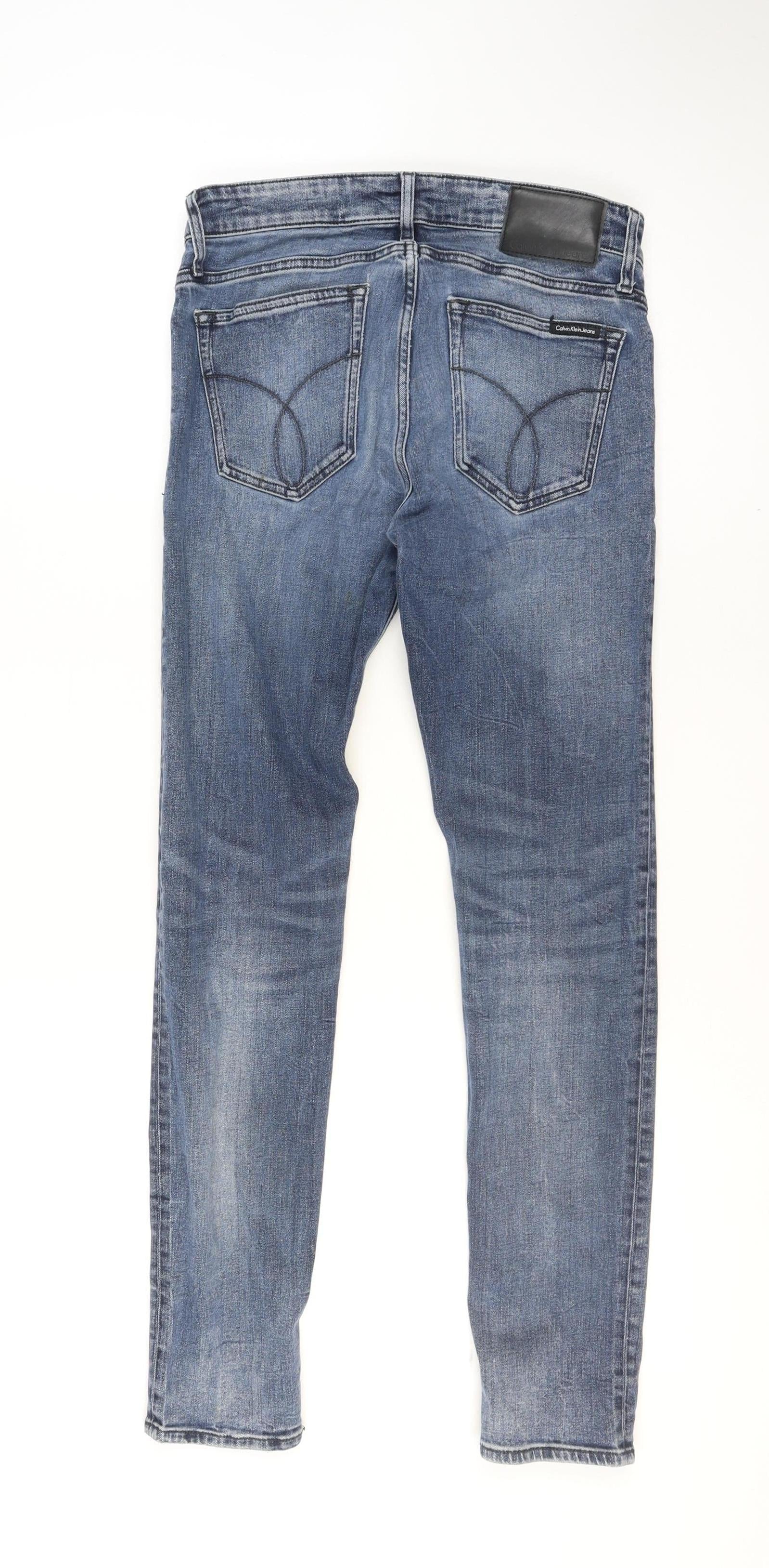Calvin Klein Men's Blue Skinny Fit Jeans W30 L32 Denim - Image 3
