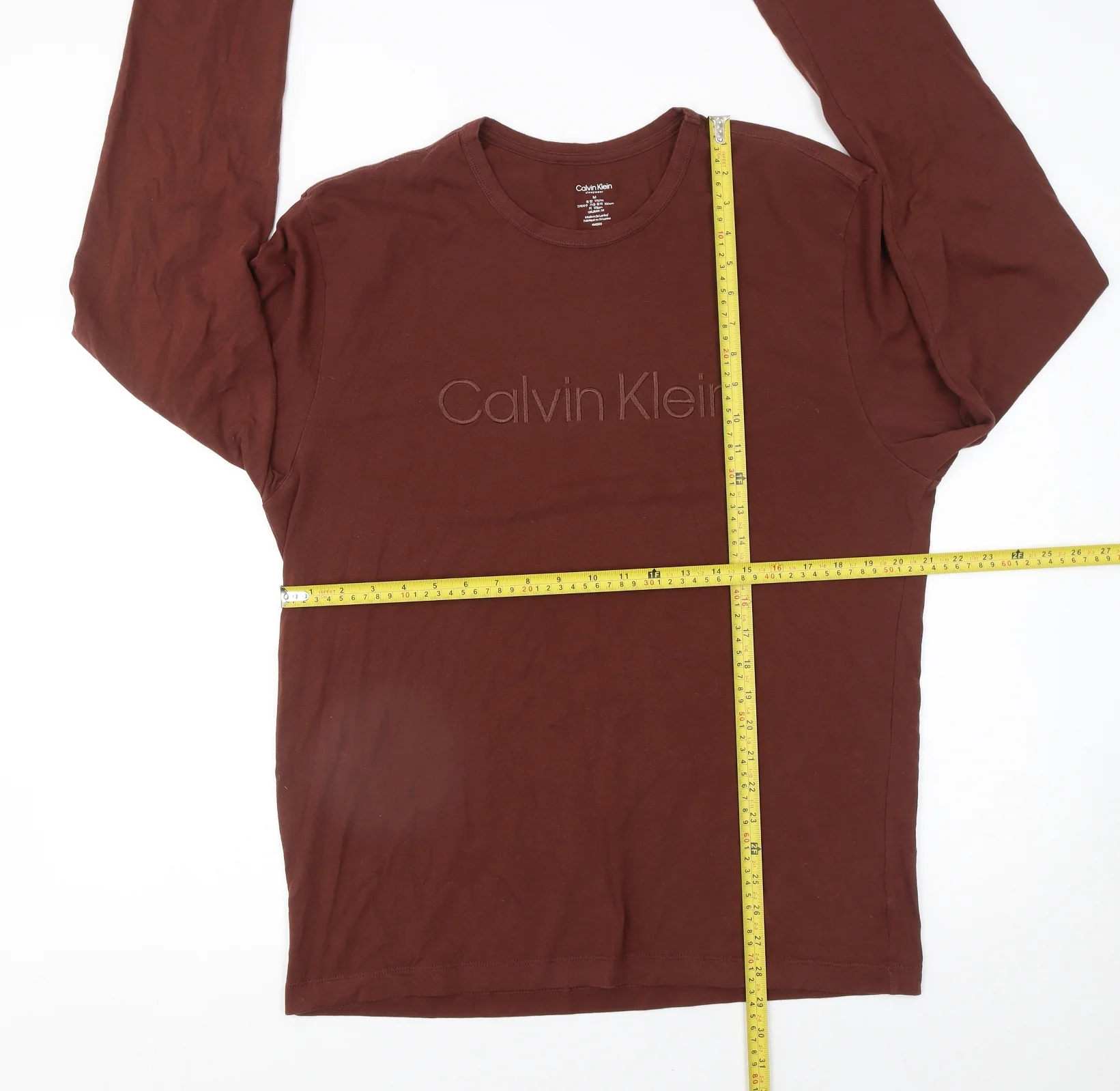 Calvin Klein Men's Brown Long Sleeve Pyjama Top M - Image 2