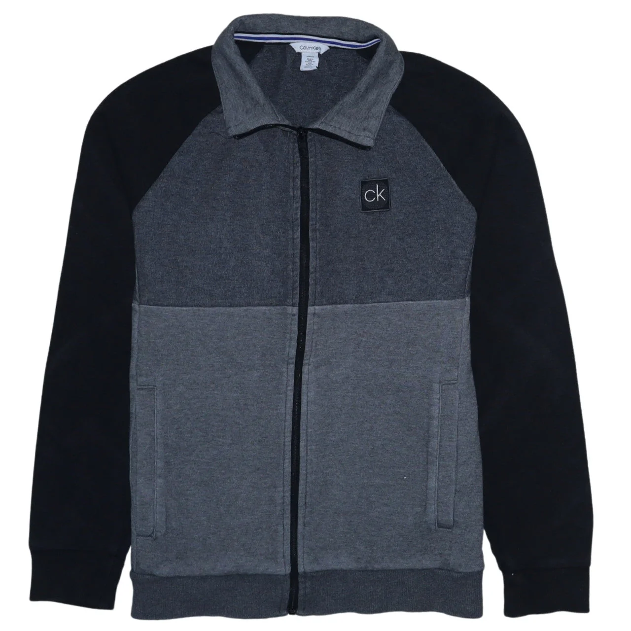 Calvin Klein Men's Grey Full Zip Sweatshirt Size S