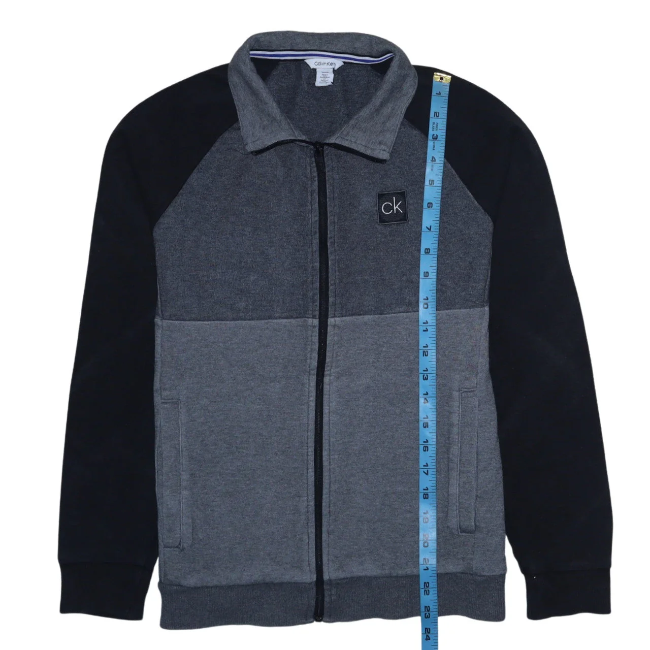 Calvin Klein Men's Grey Full Zip Sweatshirt Size S - Image 2