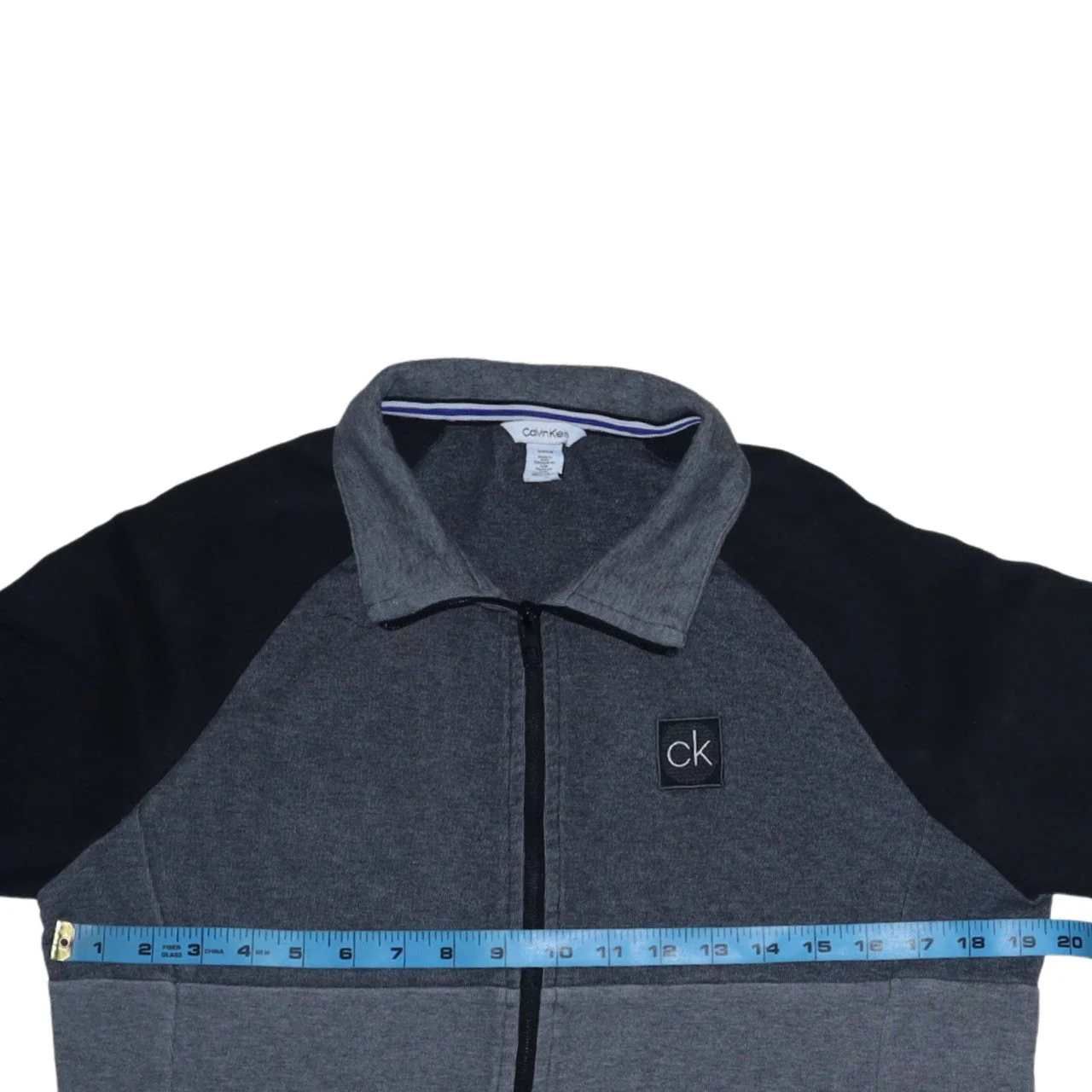 Calvin Klein Men's Grey Full Zip Sweatshirt Size S - Image 3
