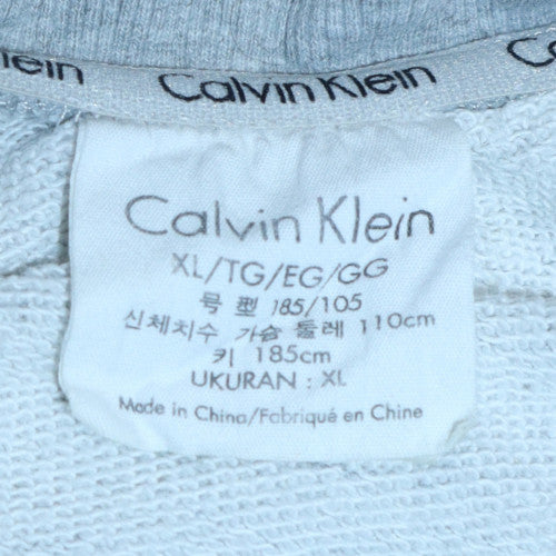 Calvin Klein Men's Grey XL Pullover Sweatshirt Crew Neck Logo Hem - Image 5
