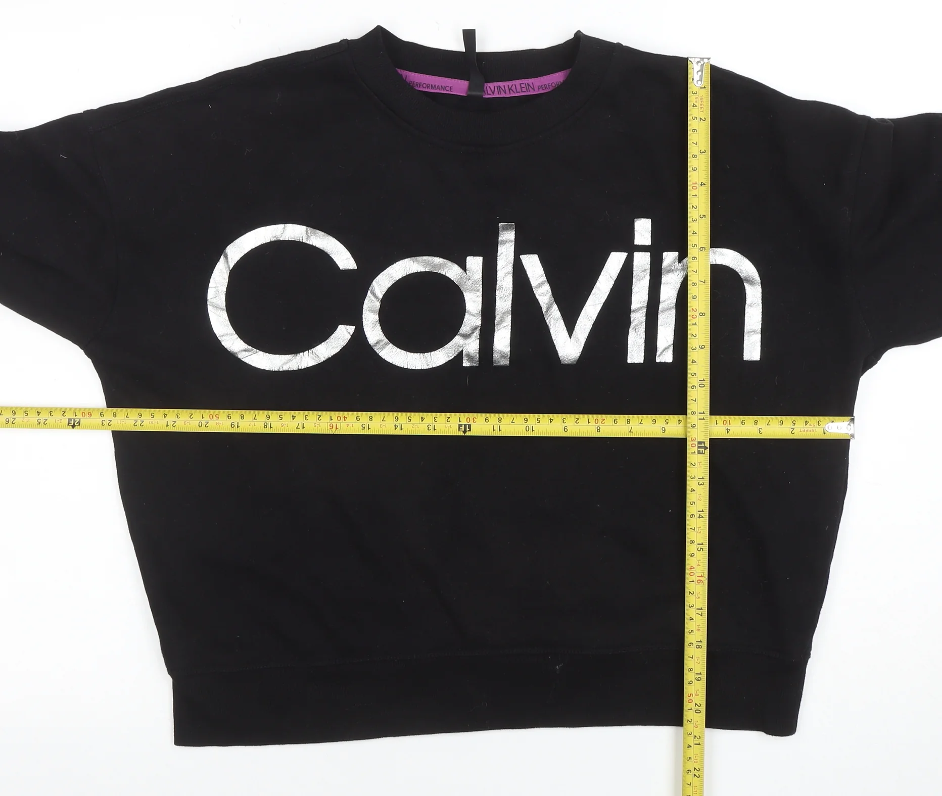 Calvin Klein Performance Women Black Medium Logo Pullover Sweatshirt - Image 2