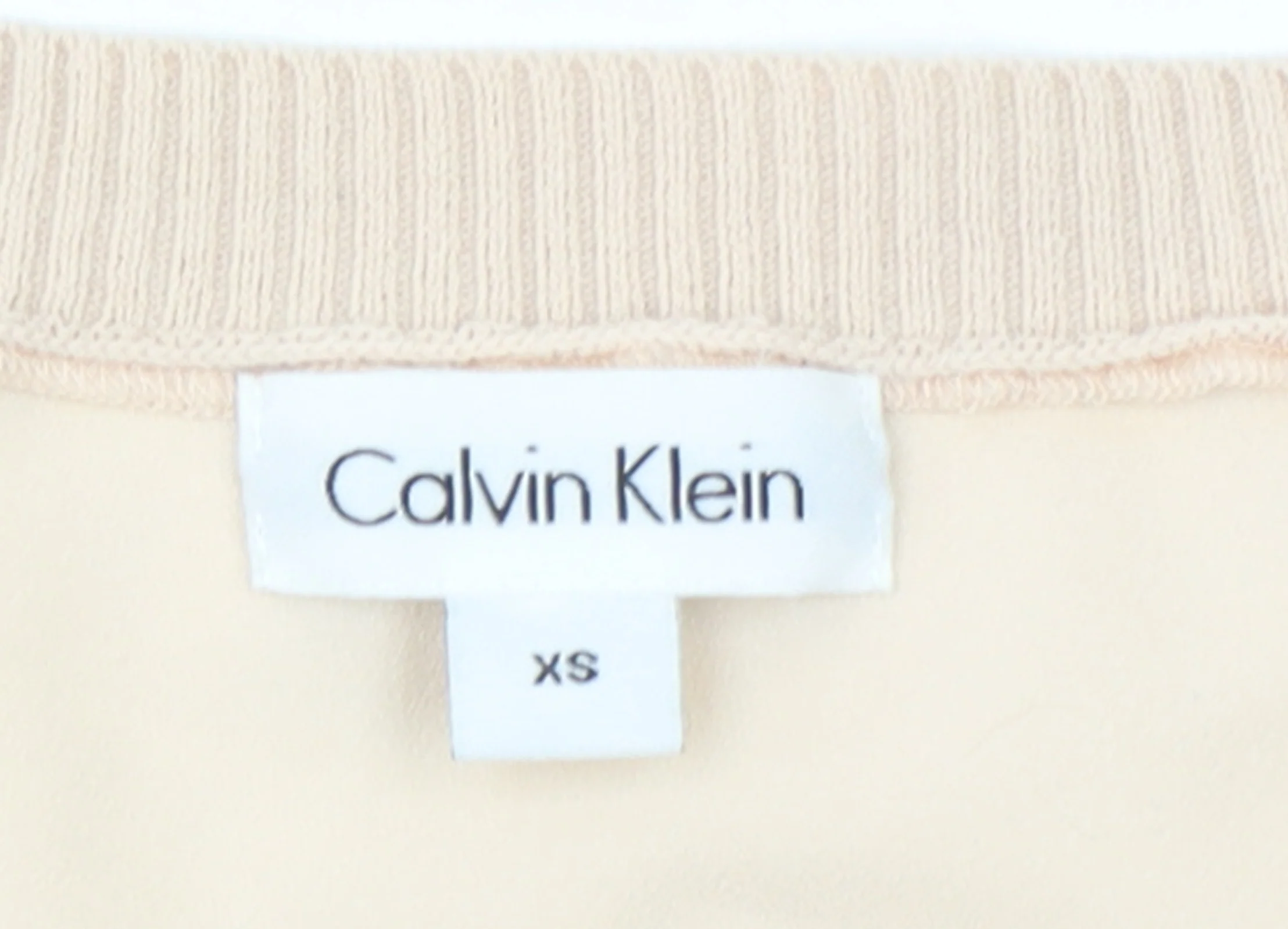 Calvin Klein Womens Beige XS Knit Pullover Jumper Viscose Blend - Image 4