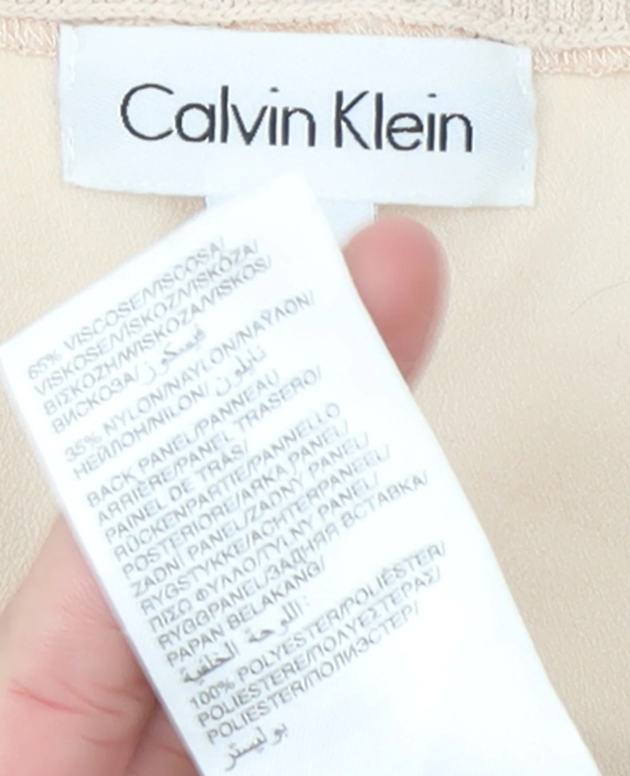 Calvin Klein Womens Beige XS Knit Pullover Jumper Viscose Blend - Image 5