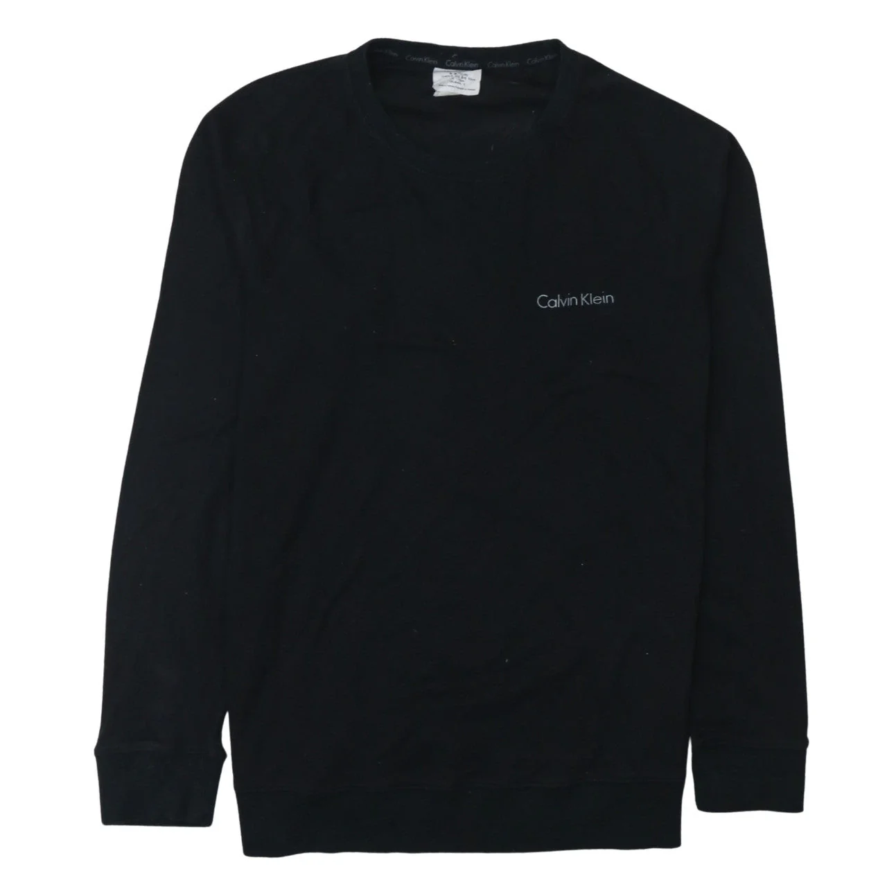 Calvin Klein Women's Black Small Pullover Sweatshirt Cotton Blend