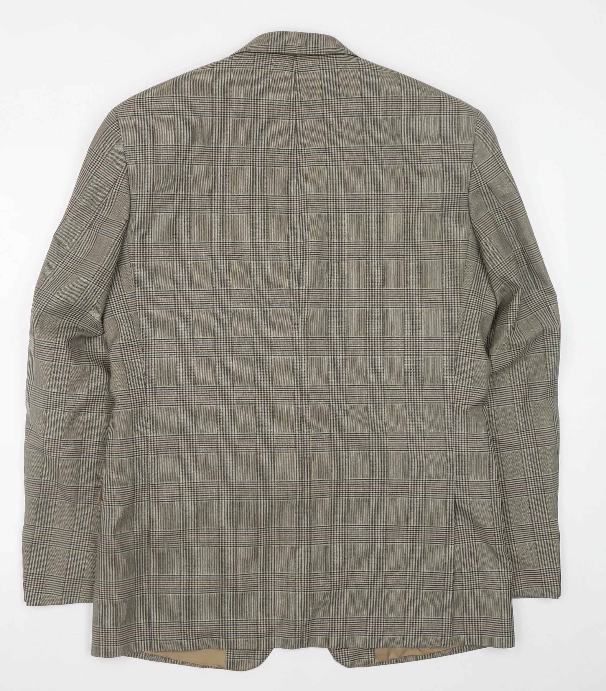 Canda Men's Brown Check Wool Blazer 38in Classic Fit Mid-Length - Image 3