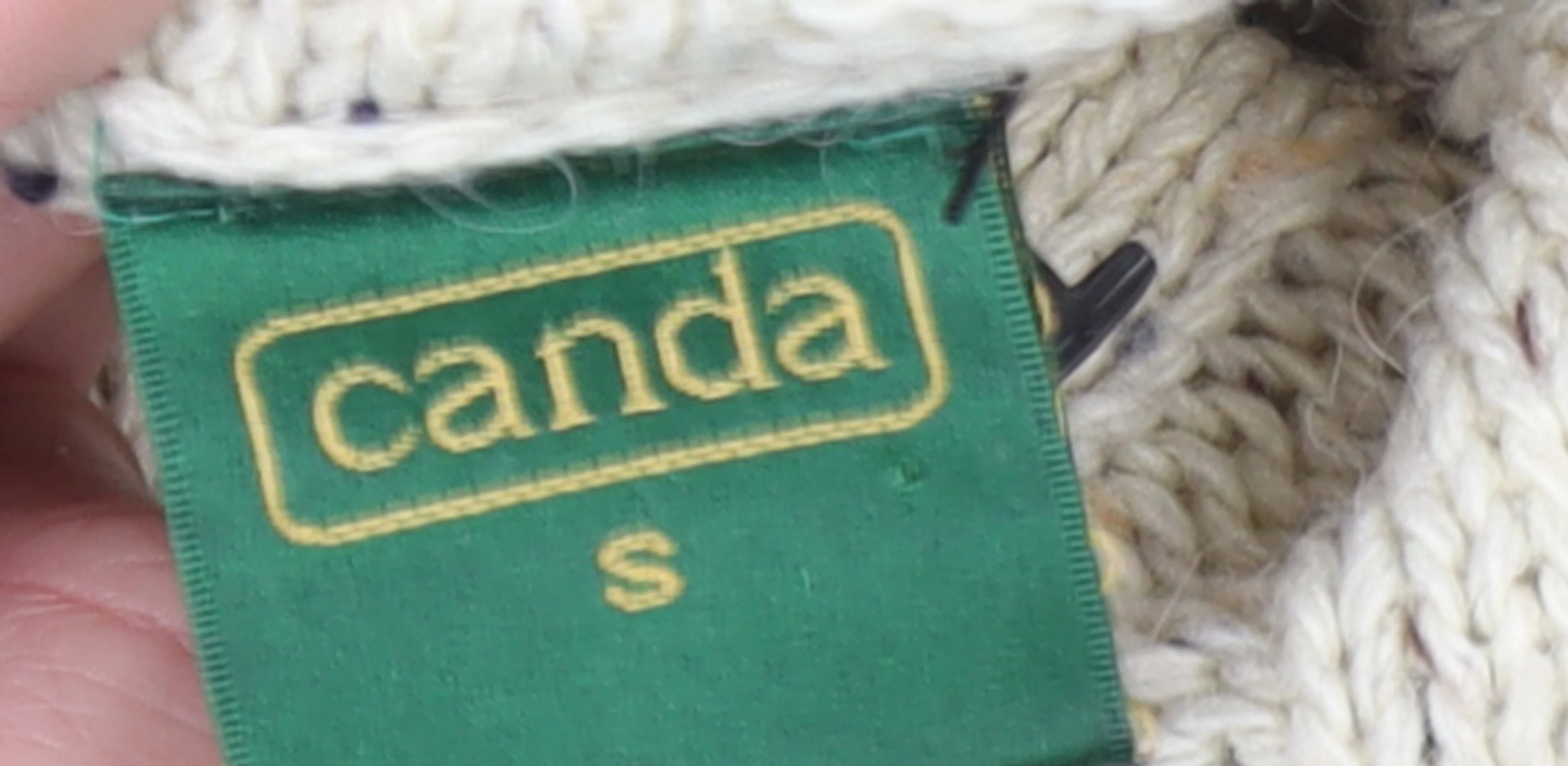 Canda Women's Beige Patchwork Roll Neck Cable-Knit Jumper Size S - Image 4
