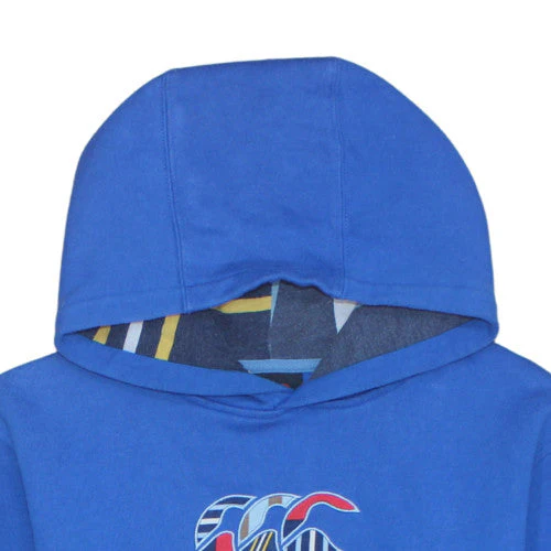 Canterbury Boys Blue Pullover Hoodie Age 14 Rugby Logo Fleece Sweatshirt - Image 8