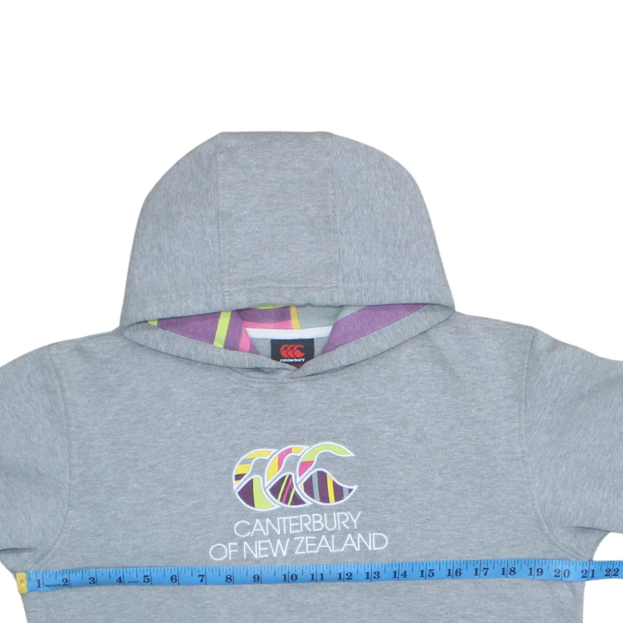 Canterbury Boys Grey Hoodie 14 Years Pullover Fleece Logo Sweatshirt - Image 2