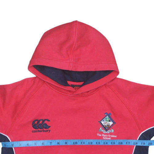 Canterbury Boys Red Pullover Hoodie 14 Years Rugby School Fleece - Image 2