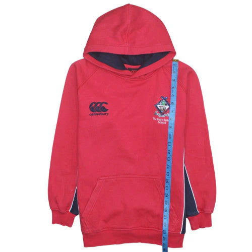 Canterbury Boys Red Pullover Hoodie 14 Years Rugby School Fleece - Image 3