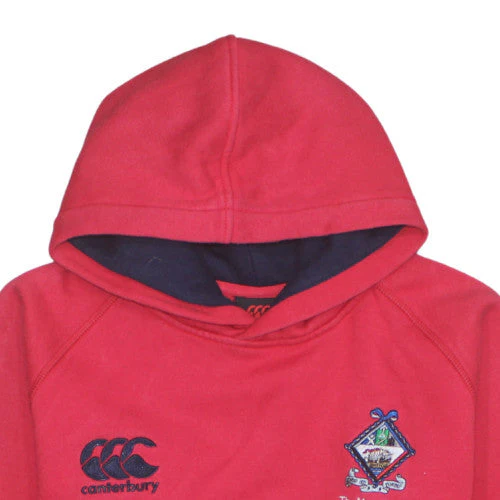 Canterbury Boys Red Pullover Hoodie 14 Years Rugby School Fleece - Image 7