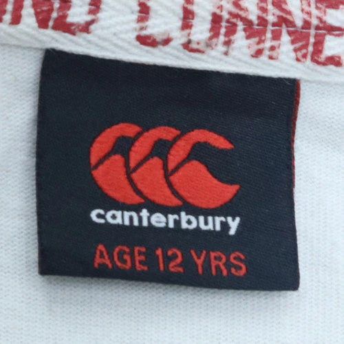 Canterbury England Rugby White Collared Sweatshirt Teens 12 Slim - Image 6