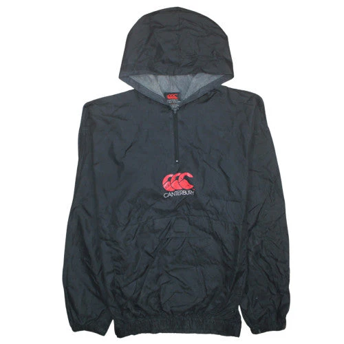 Canterbury Mens Black M Windbreaker Hooded Sports Jacket