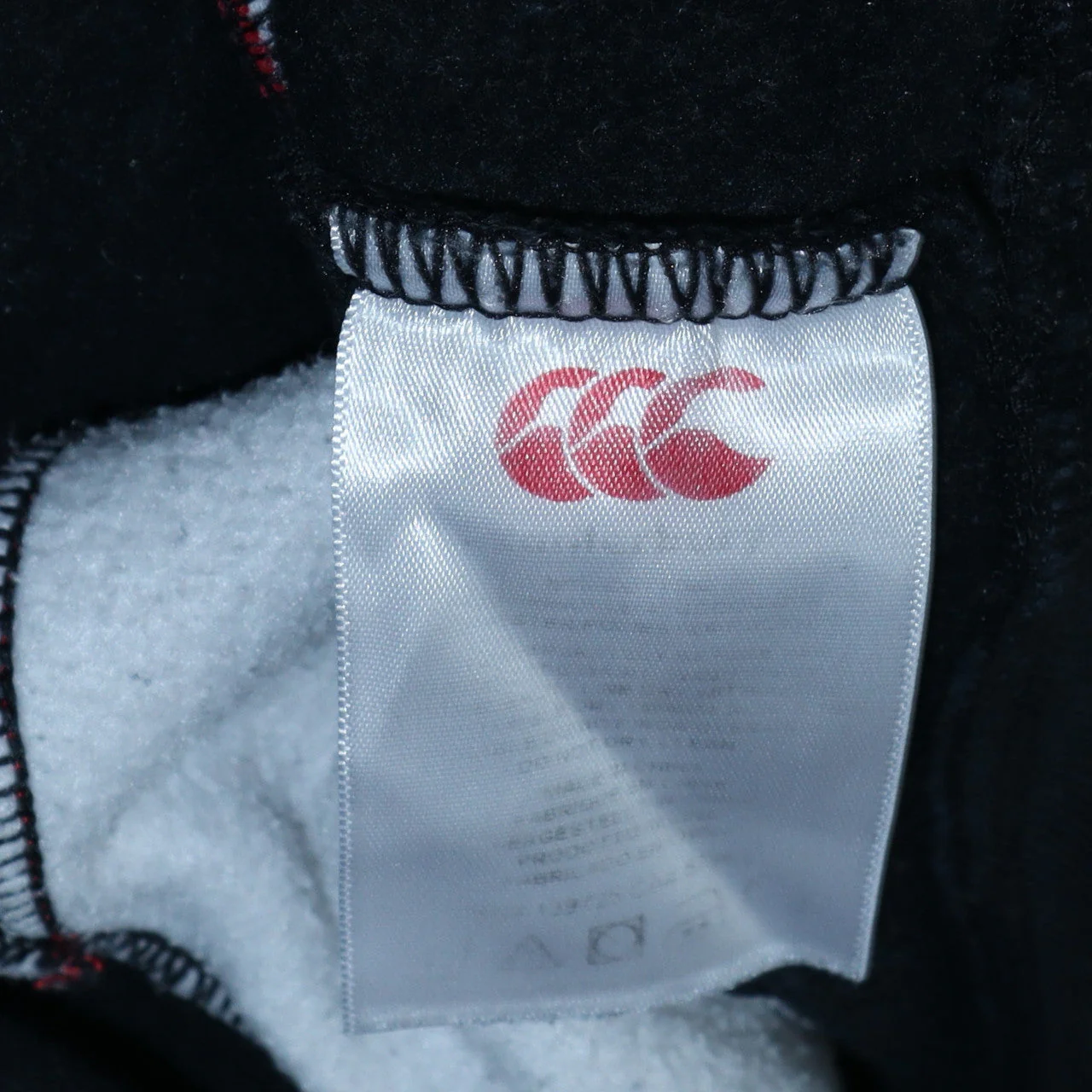 Canterbury Men's Black Pullover Rugby Hoodie L Embroidered Sports Fleece - Image 6