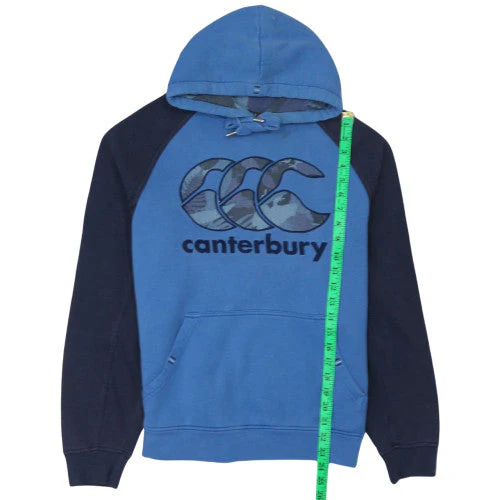 Canterbury Men's Blue Pullover Hoodie Rugby Graphic M - Image 3