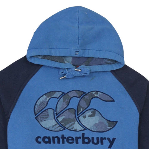 Canterbury Men's Blue Pullover Hoodie Rugby Graphic M - Image 8