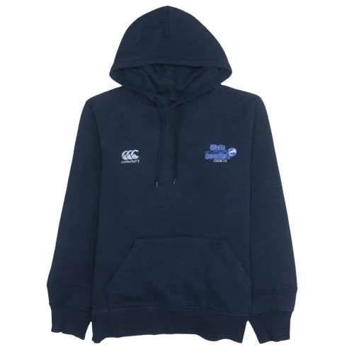Canterbury Mens Blue Pullover Rugby Hoodie Size L Fleece Sweatshirt