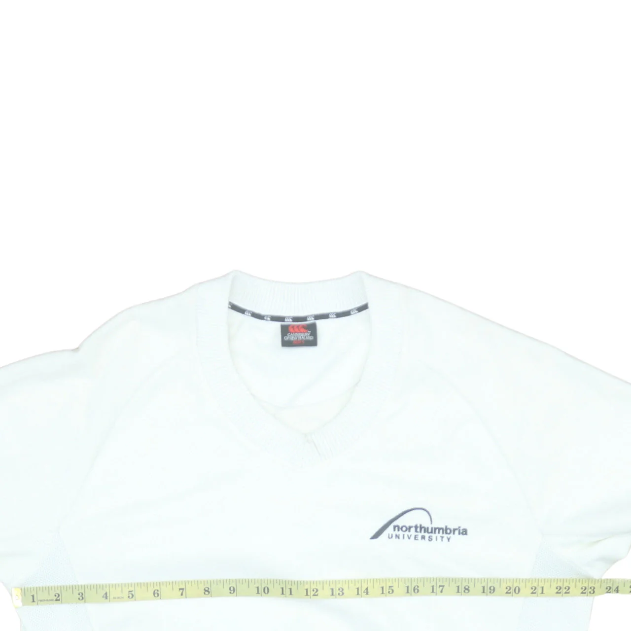 Canterbury Men's White V-Neck Pullover Sweatshirt L Northumbria University - Image 2