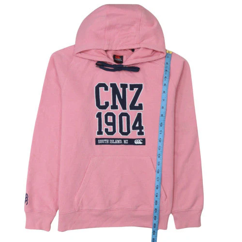 Canterbury Women Pink Hoodie Size 12 Pullover Cotton Blend Logo Style - Image 2