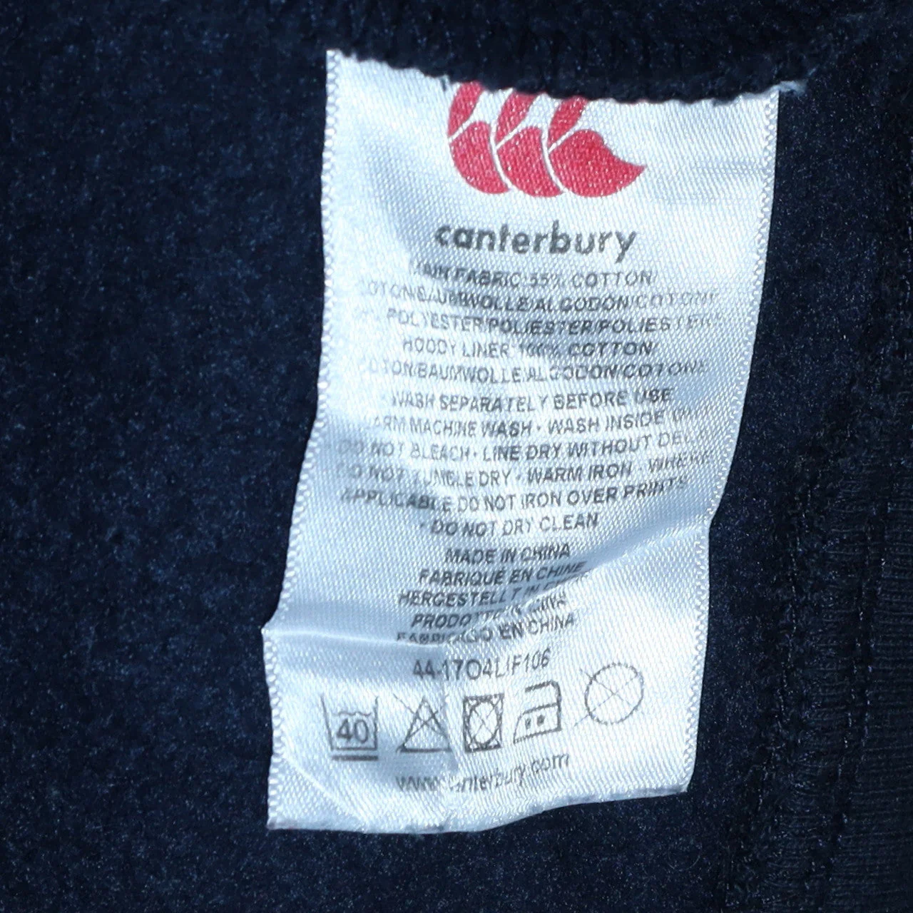 Canterbury Women's Navy Hoodie Size 12 Pullover Cotton Blend - Image 6