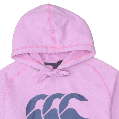 Canterbury Womens Pink Hoodie Size 14 Pullover Logo Sweatshirt - Image 7