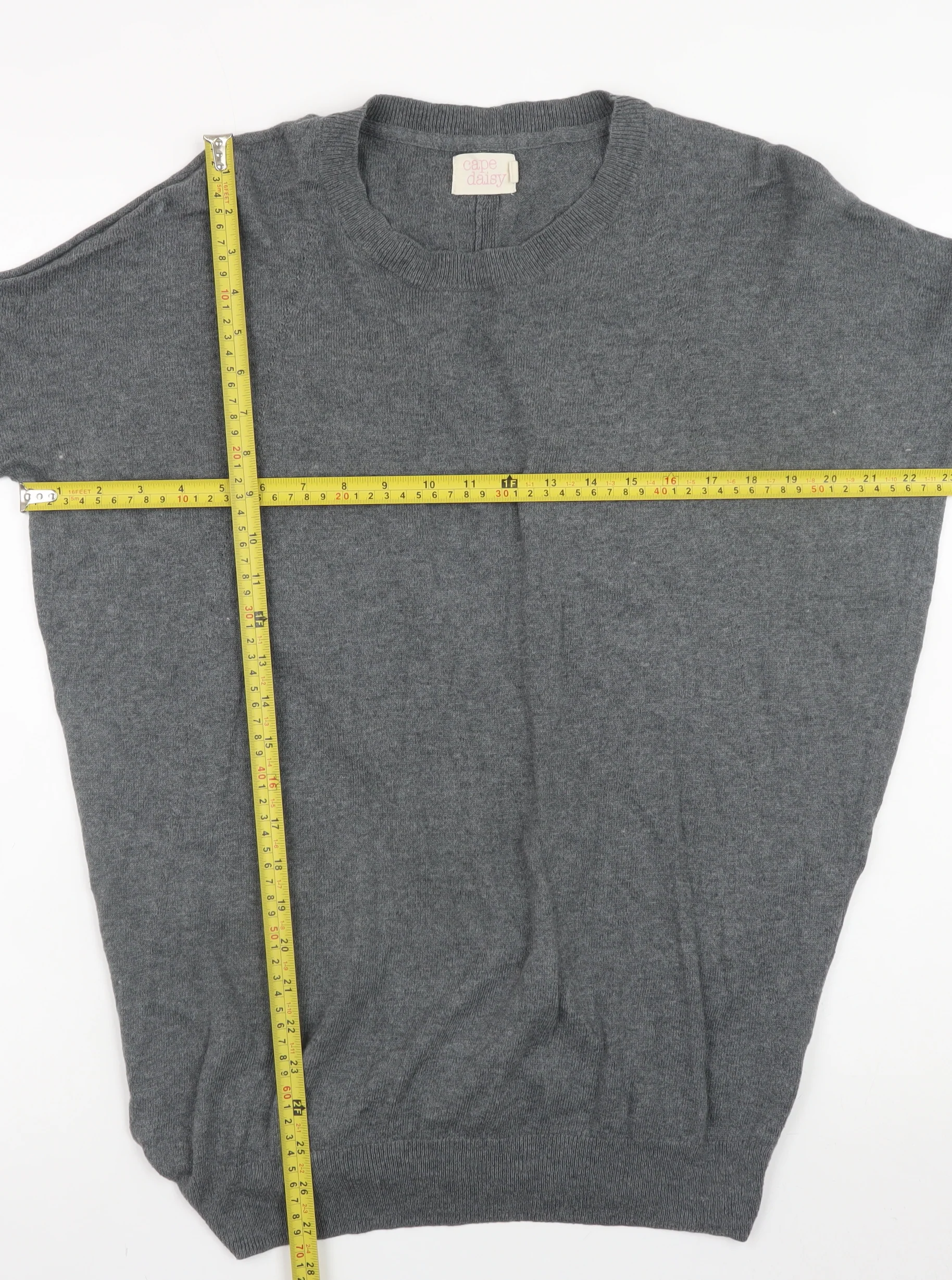 Cape Daisy Women’s Grey Crew Neck Long Sleeve Pullover Jumper Size M - Image 2