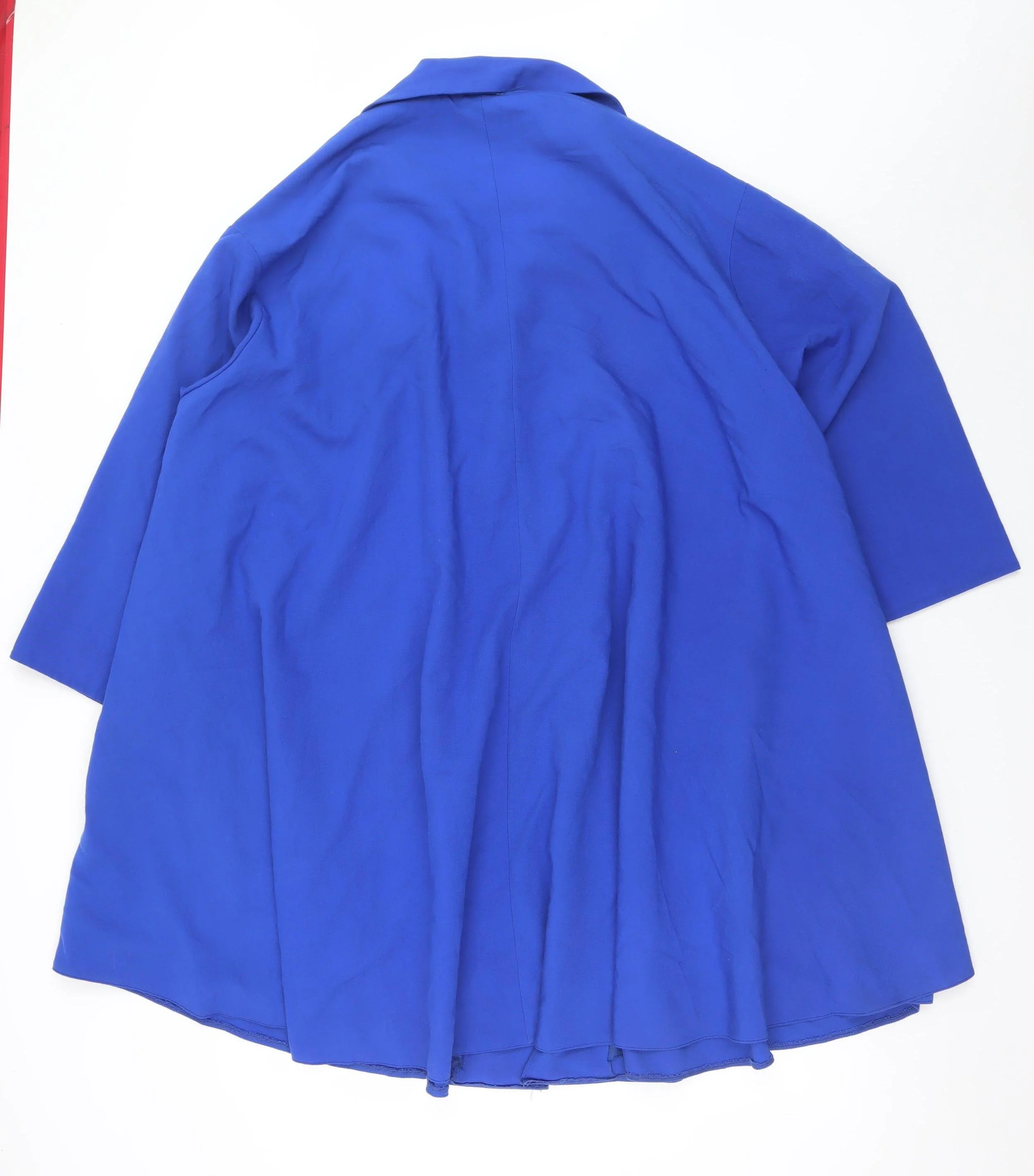 Caprice Women's Blue Silk Vintage 3/4 Sleeve Button Jacket Size 14 - Image 3