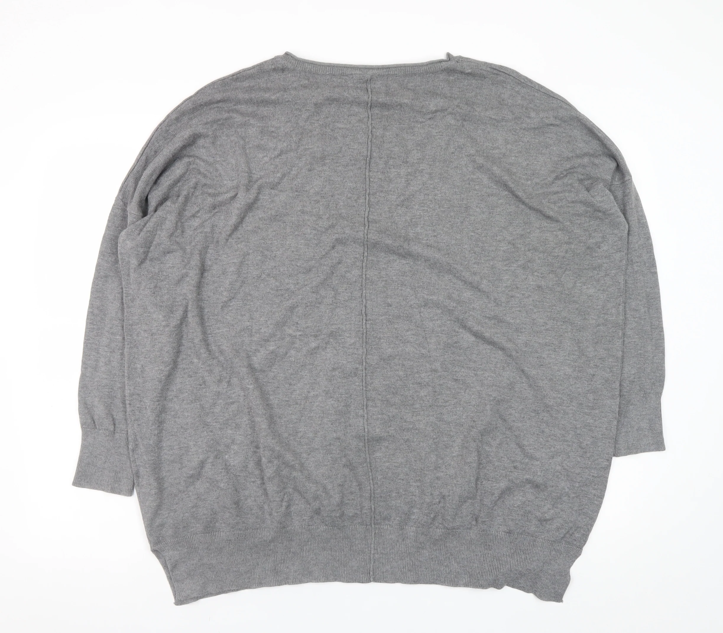 Capsule Women Grey 20/22 Batwing Knit Pullover Jumper - Image 3