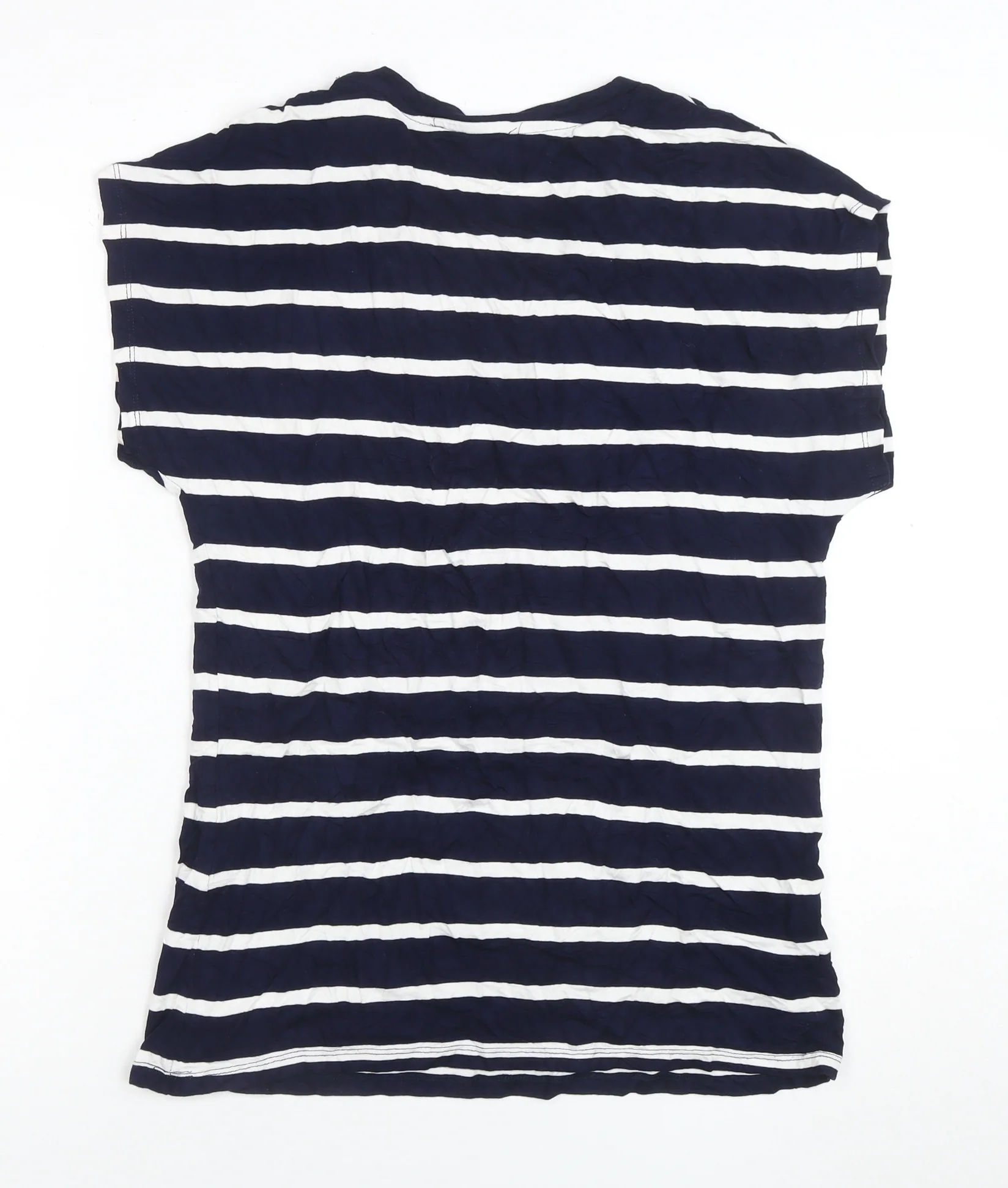 Capsule Women's Blue Striped 'Together' Embroidered T-Shirt Size 10 - Image 3