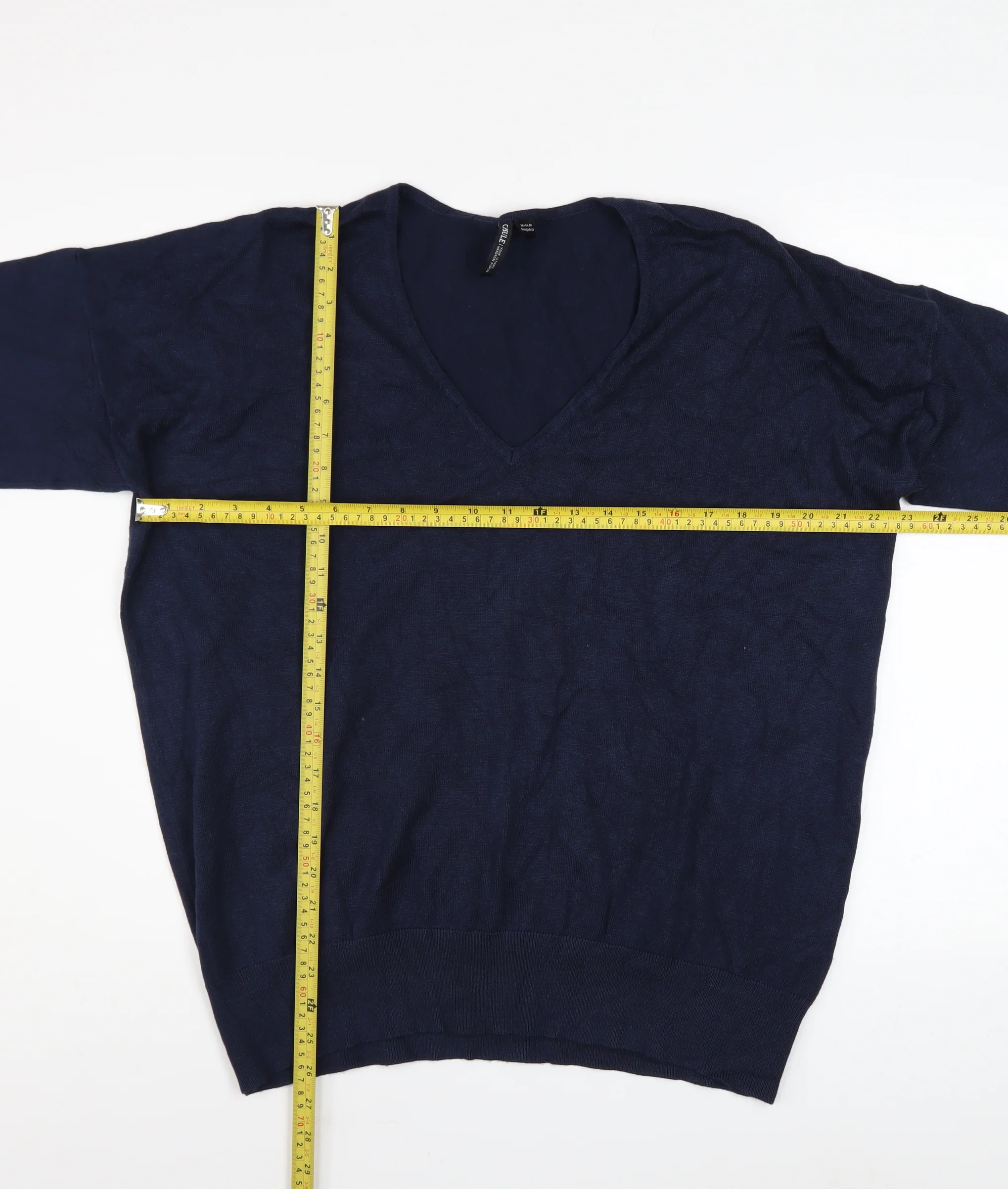 Capsule Womens Blue V-Neck Long Sleeve Pullover Jumper Size 20/22 - Image 2