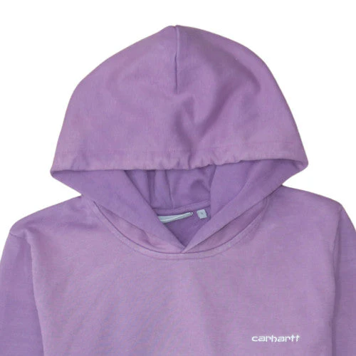 Carhartt Men’s Purple Pullover Hoodie S Embroidered Logo - Image 8