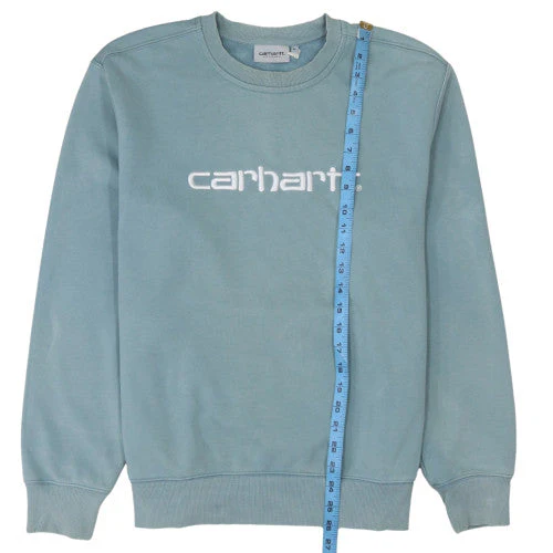 Carhartt Men's Blue Logo Crew Neck Sweatshirt Size M - Image 2