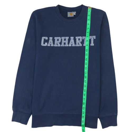 Carhartt Men's Blue Small College Logo Pullover Sweatshirt - Image 2