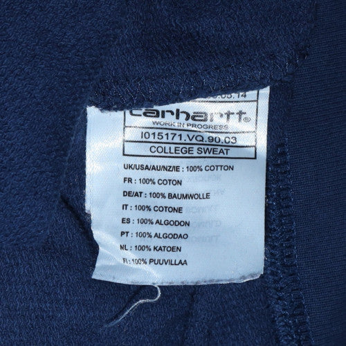 Carhartt Men's Blue Small College Logo Pullover Sweatshirt - Image 6