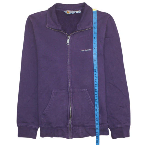 Carhartt Men's Purple Full Zip Cotton Sweatshirt S - Image 2