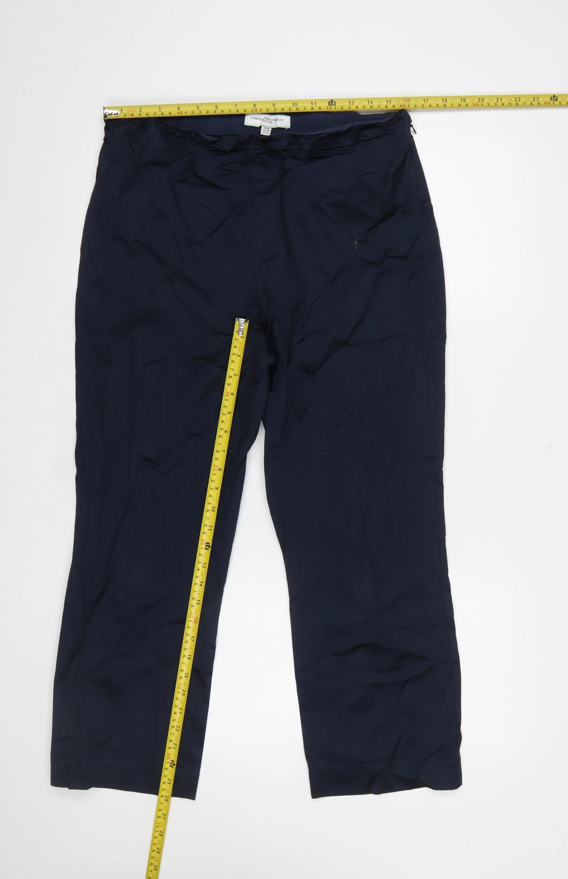 Carolyn Donnelly Women Navy Blue Chino Trousers Size 14 - Image 2