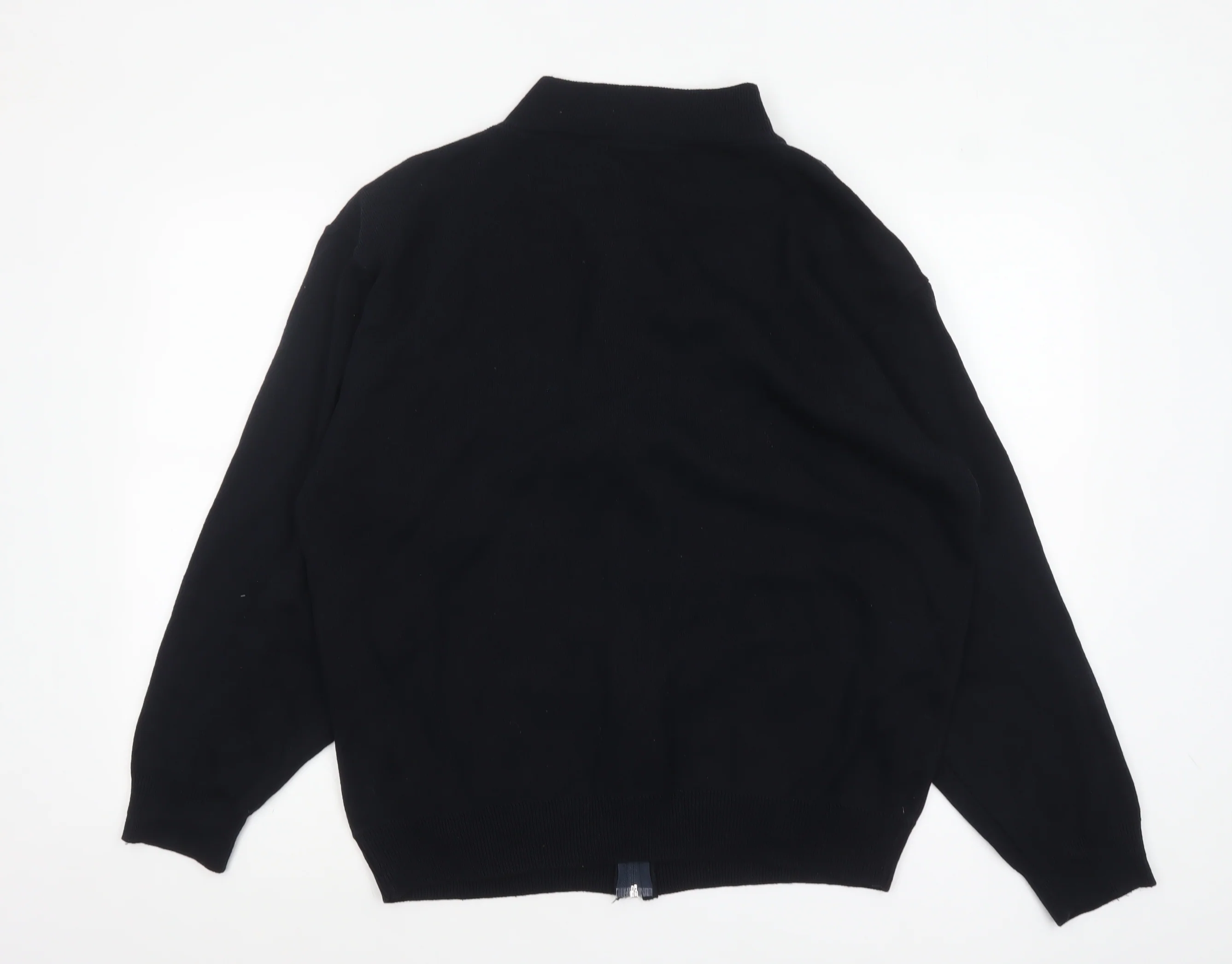 Carson Men Black XL Full Zip Cotton Blend Jumper - Image 3