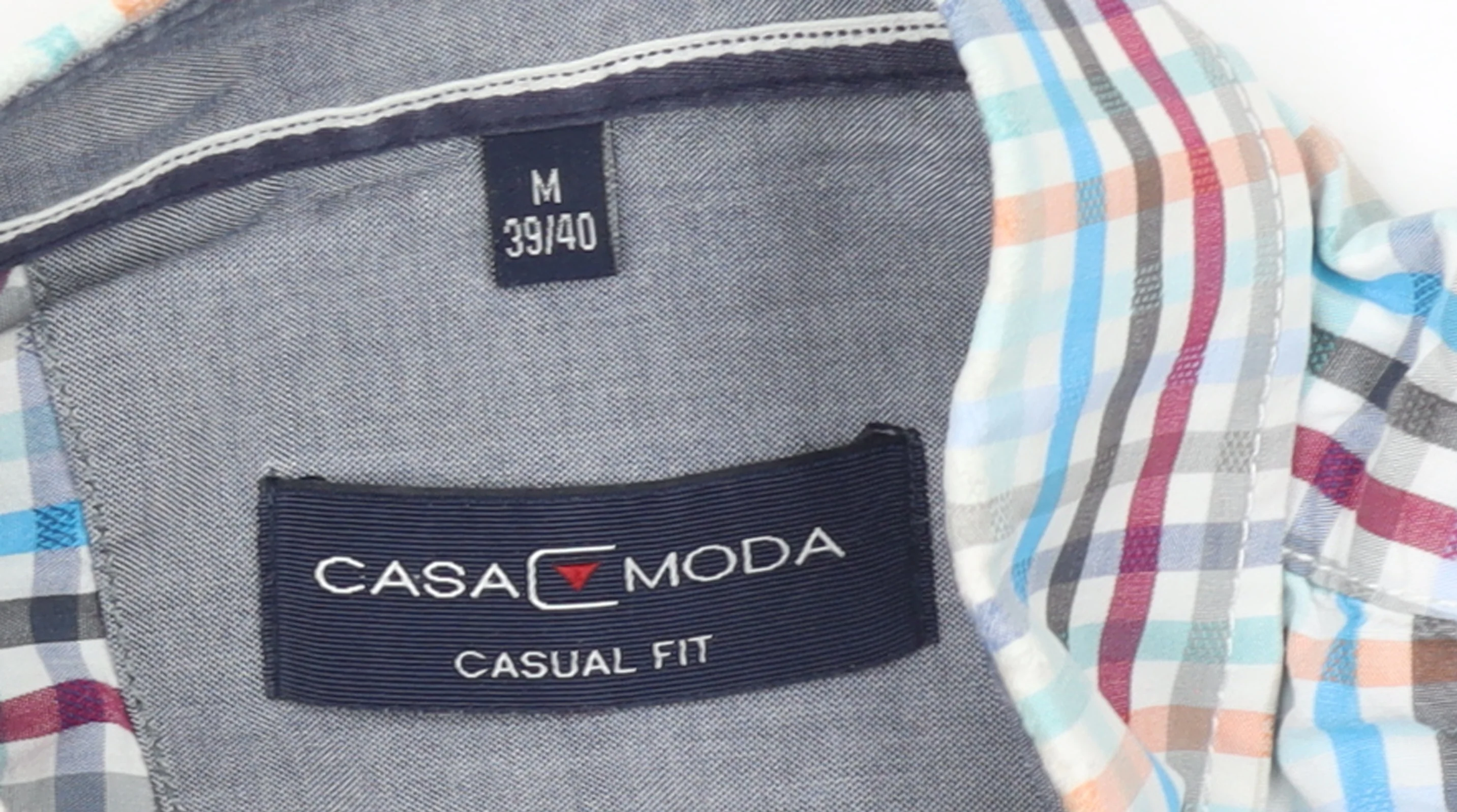 Casa Moda Men's Multicoloured Check Short Sleeve Button-Up Shirt M - Image 4