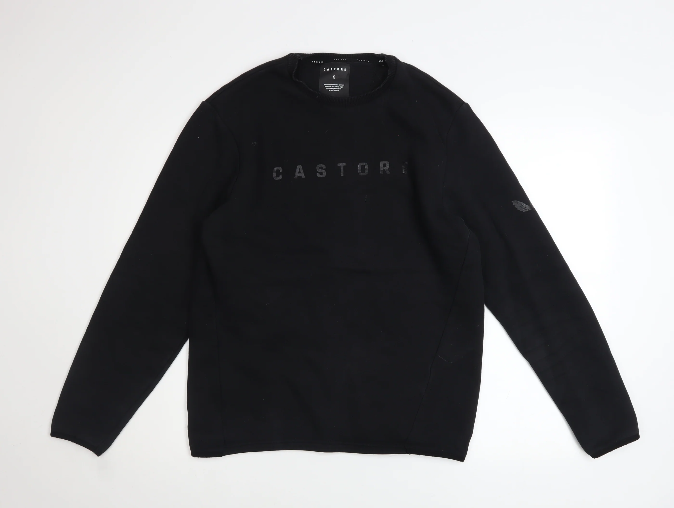 Castore Mens Black Small Pullover Sweatshirt Crew Neck